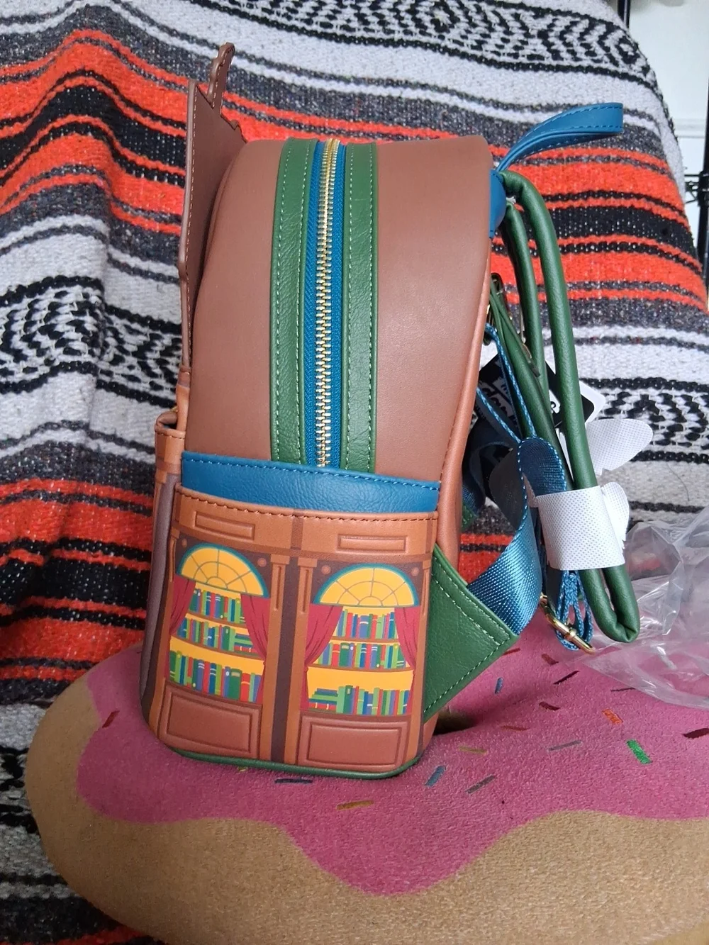Loungefly Bookstore Glow-in-the-Dark Mini Backpack Books-A-Million Exclusive NWT - Picture 2 of 8